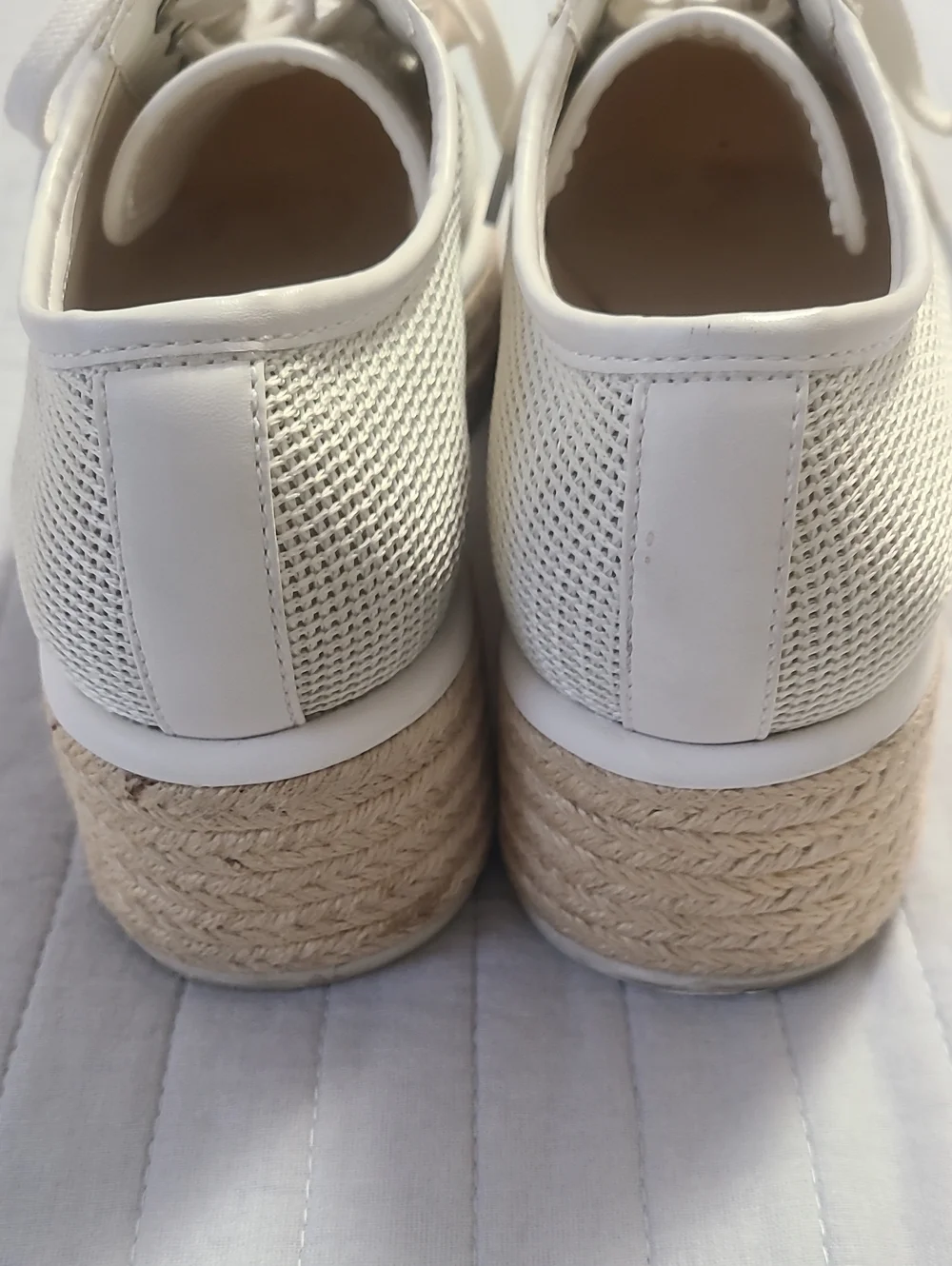 Dolce Vita Tannah Espadrille Wedge Women Trendy Platform Beige Sneakers Sz 8.5 M